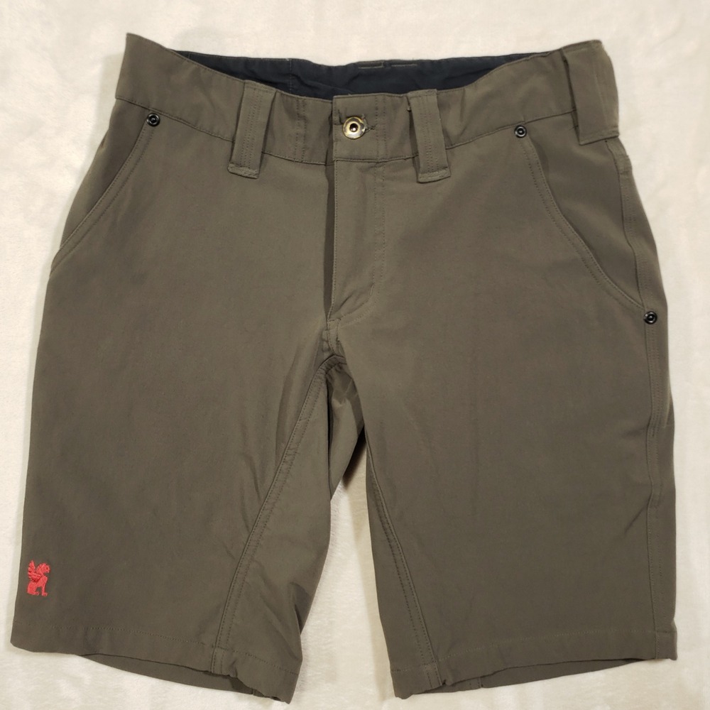 Chrome Industries Shorts Mens 30 Olive Green Technical Cycling Nylon Spandex